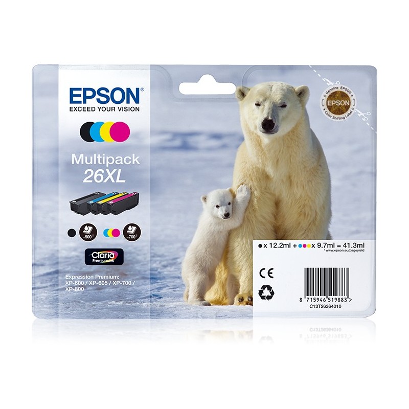 Epson Polar bear C13T26364010 ink cartridge 1 pc(s) Original Black, Cyan, Magenta, Yellow